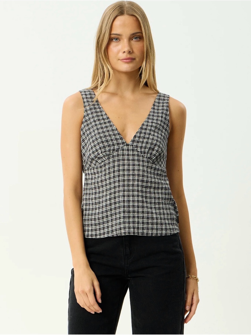 Afends Giselle Seersucker Top